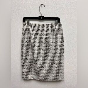 ESCADA Tweed Black & White Skirt Size 38